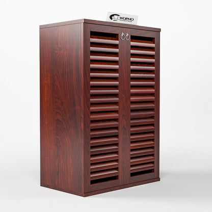 Aurvin Solid Sheesham Wood Shoe Rack  (Mahogany Finish)
