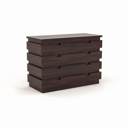 Pivra Solid Sheesham Wood Sideboard and Cabinets (Walnut Finish)