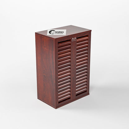 Aurvin Solid Sheesham Wood Shoe Rack  (Mahogany Finish)