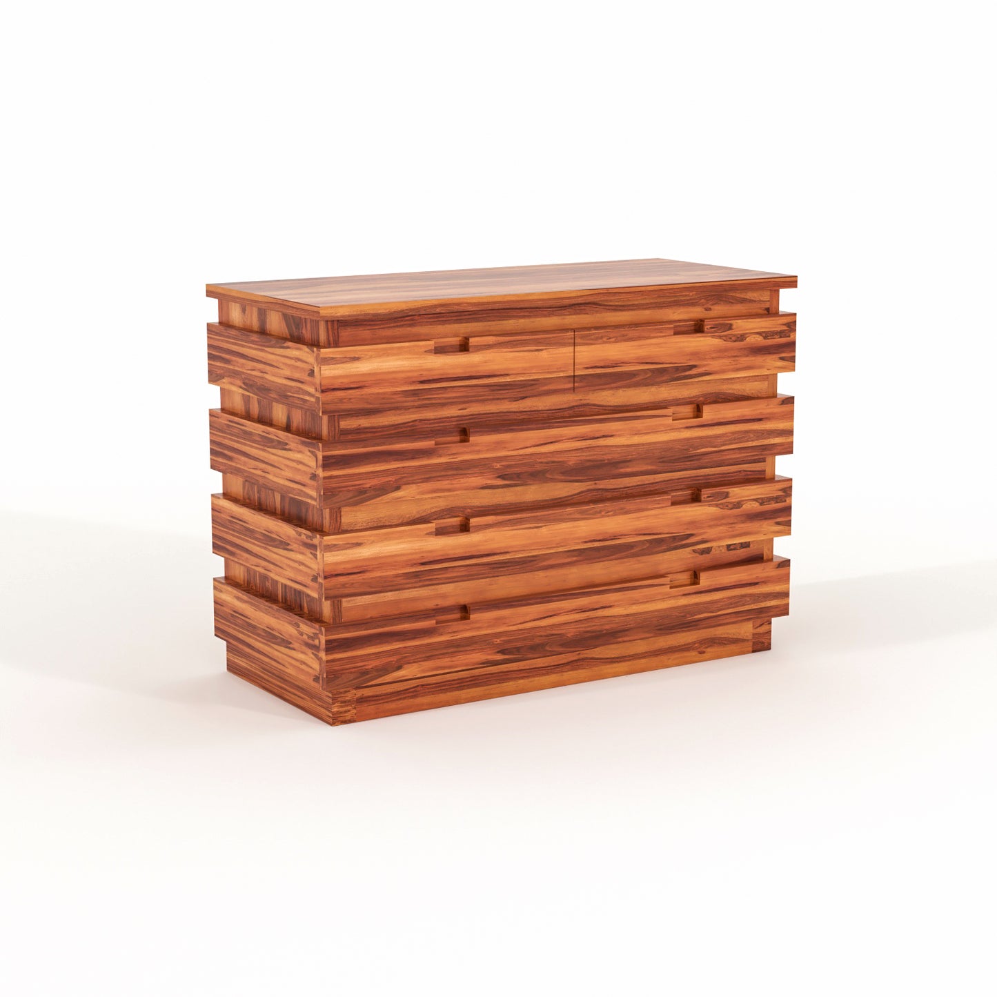 Pivra Solid Sheesham Wood Sideboard and Cabinets (Honey Finish)