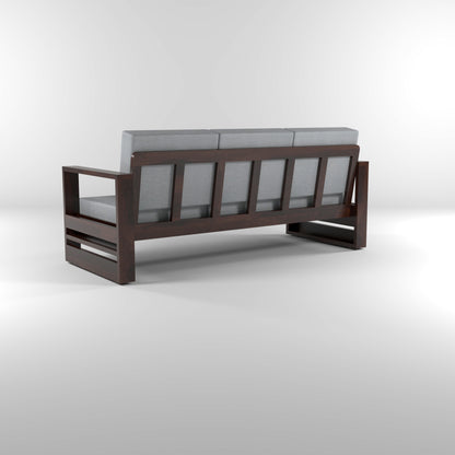 Nivora Sheesham Wooden 3 Seater Sofa Set (Walnut Finish)