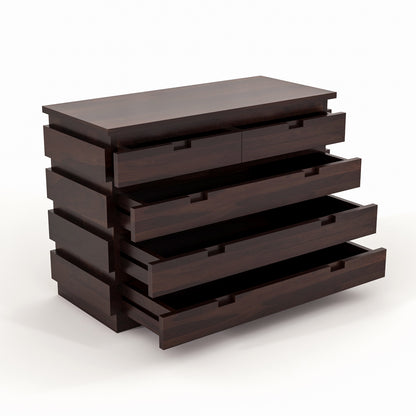 Pivra Solid Sheesham Wood Sideboard and Cabinets (Walnut Finish)