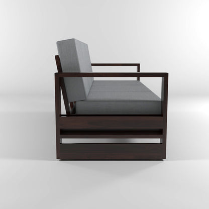 Nivora Sheesham Wooden 3 Seater Sofa Set (Walnut Finish)