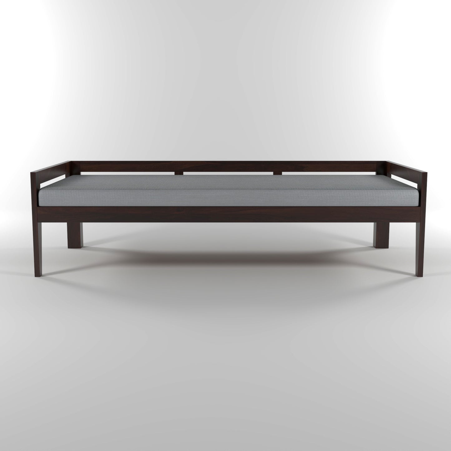 Tivra Solid Sheesham Wood Diwan Bed (Walnut Finish )