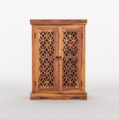 Pivra Solid Sheesham Wood Sideboard and Cabinets (Honey Finish)