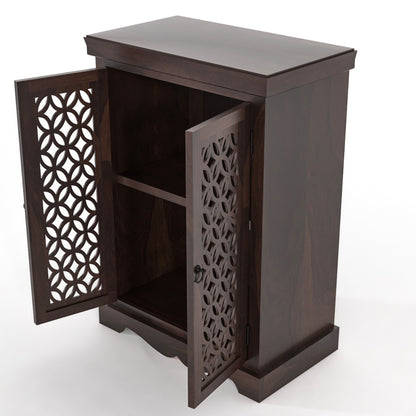 Pivra Solid Sheesham Wood Sideboard and Cabinets (Walnut  Finish)