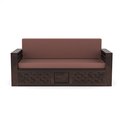 Orvan Solid  Sheesham Wooden 3 Seater diamond Sofa Cum Bed  (Walnut ,Finish )