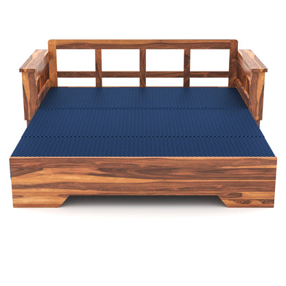 Deyric Solid  Sheesham Wooden 3 Seater Sofa Cum Bed  (Honey, Finish)