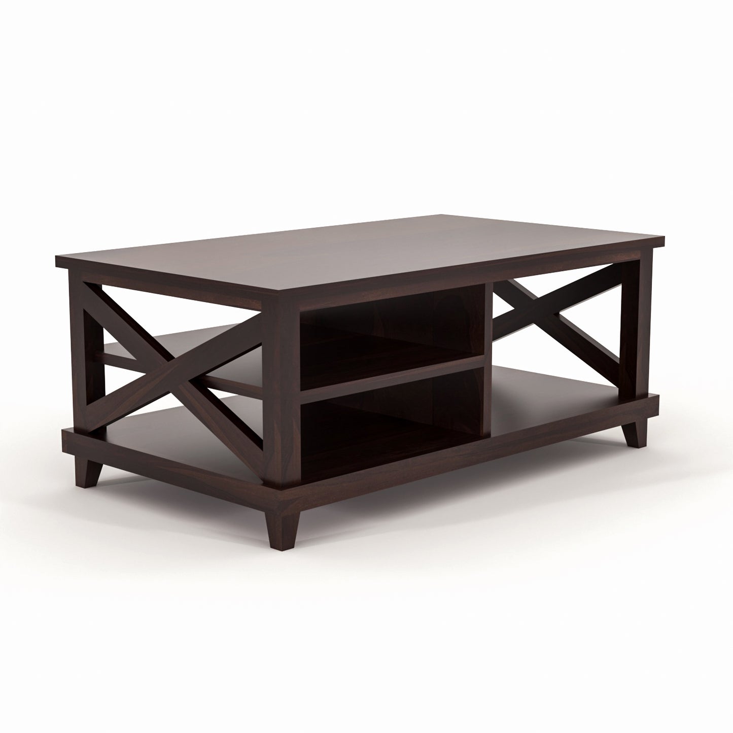 Kronel Solid Sheesham Wood Coffee Table (Walnut Finish) (Copy)