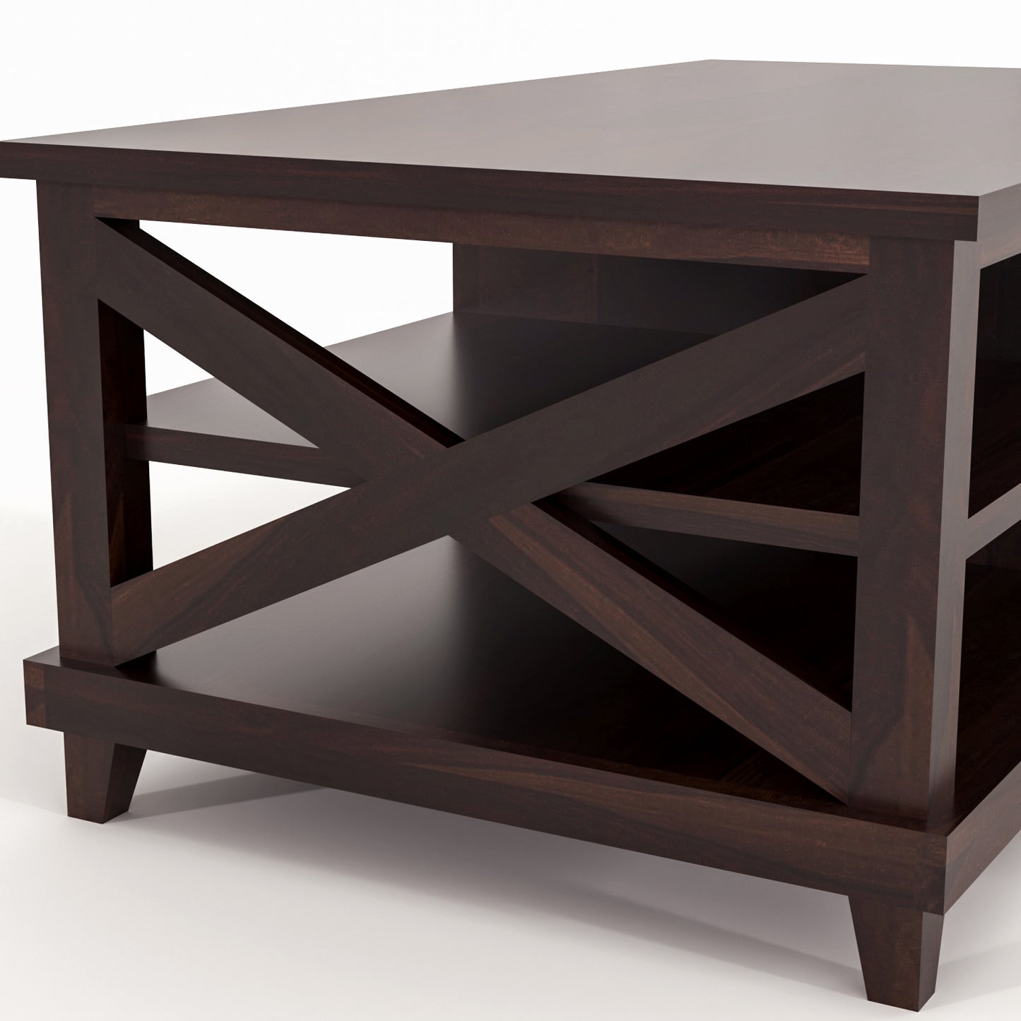 Kronel Solid Sheesham Wood Coffee Table (Walnut Finish) (Copy)