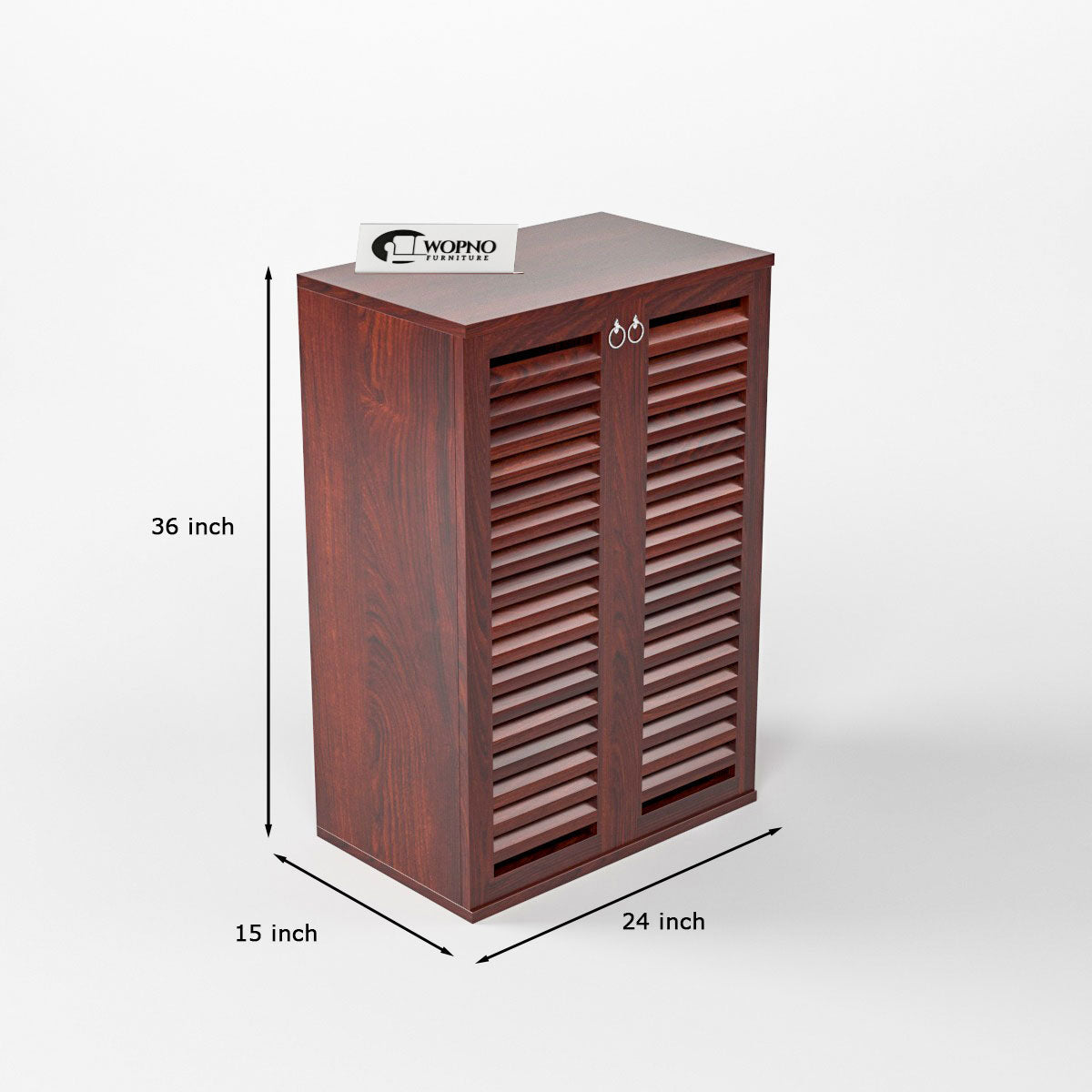 Aurvin Solid Sheesham Wood Shoe Rack  (Mahogany Finish)