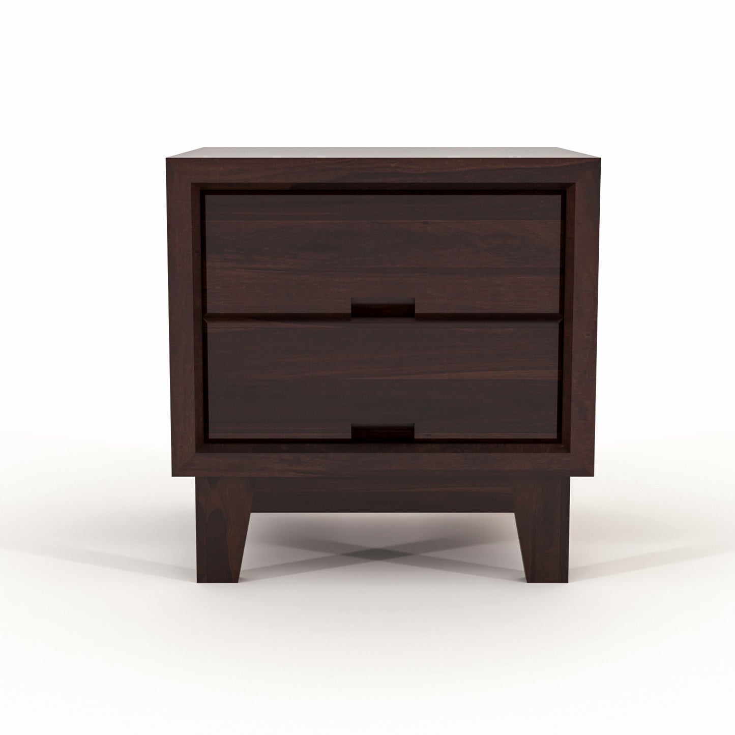 Jeyvalin Solid Sheesham Wood Bedside Table (Walnut Finish)