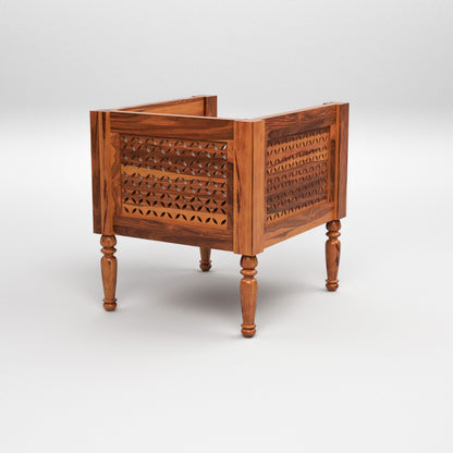 Sovric Solid Sheesham  Wooden 5 Seater Sofa Set (Honey Finish )