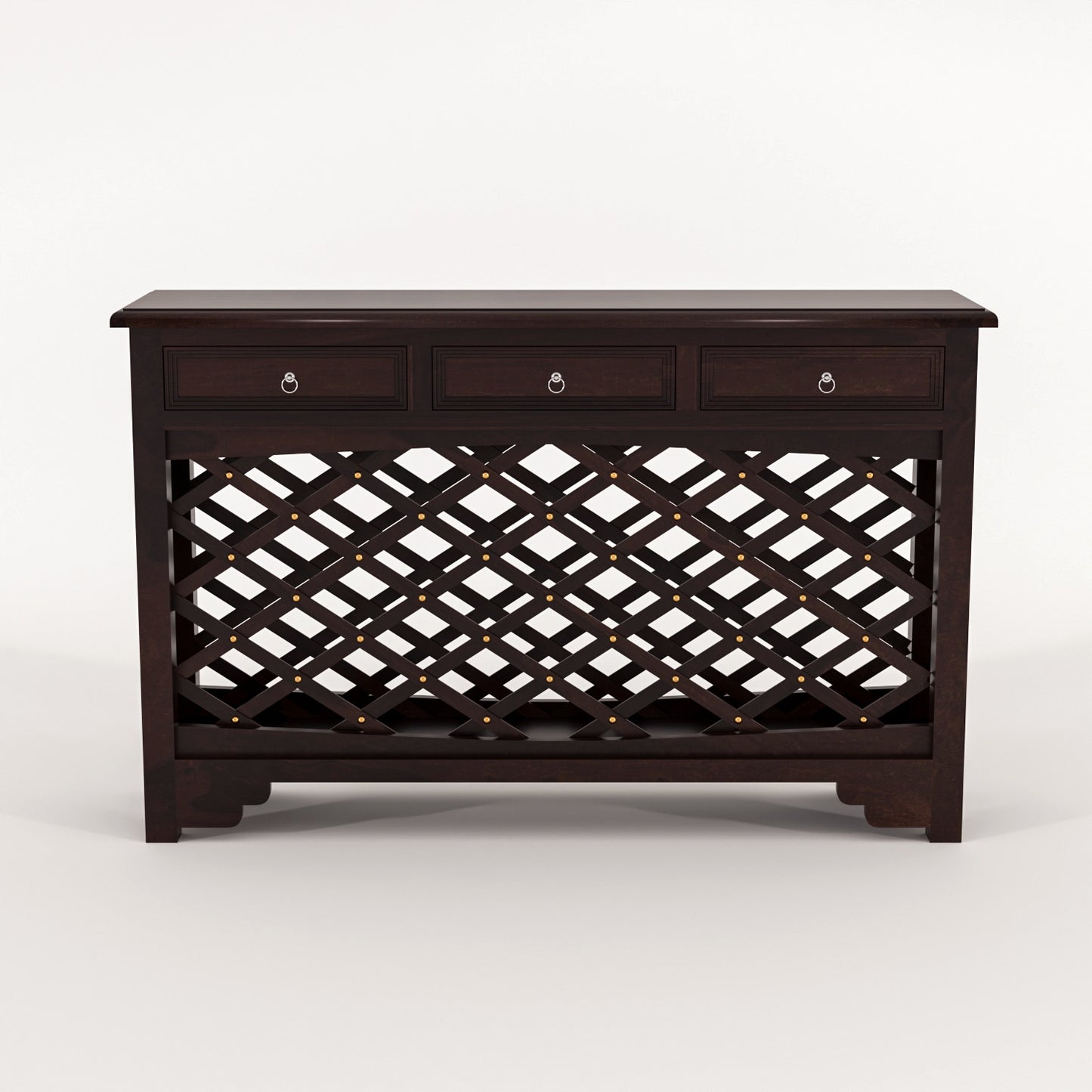 Pivra Solid Sheesham Wood Sideboard and Cabinets (Walnut Finish)