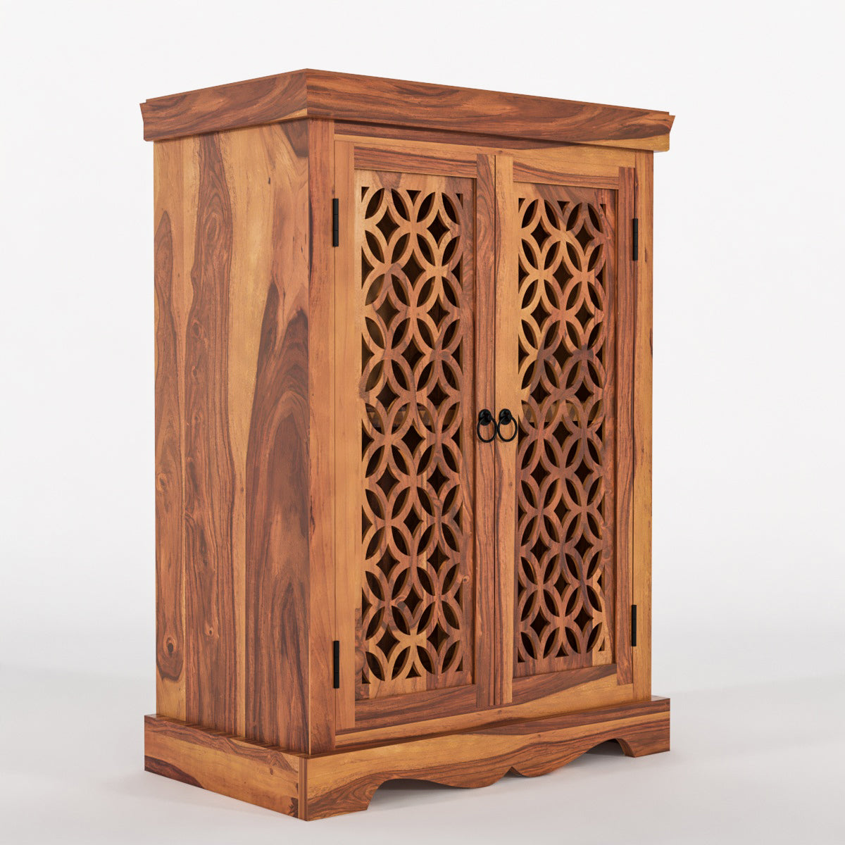 Pivra Solid Sheesham Wood Sideboard and Cabinets (Honey Finish)