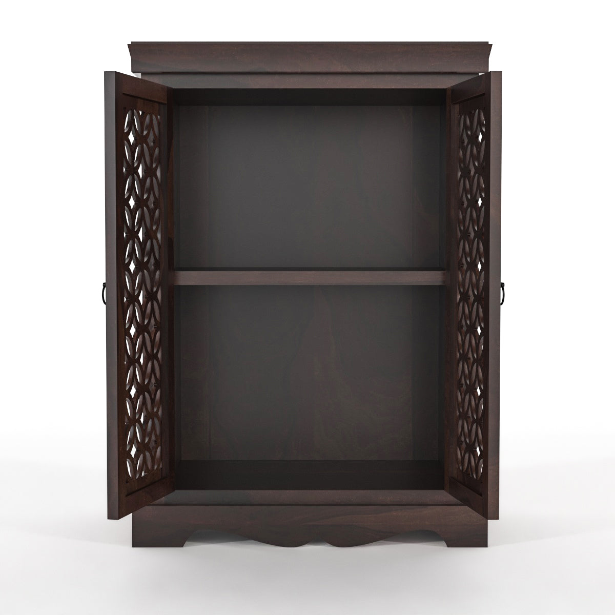 Pivra Solid Sheesham Wood Sideboard and Cabinets (Walnut  Finish)