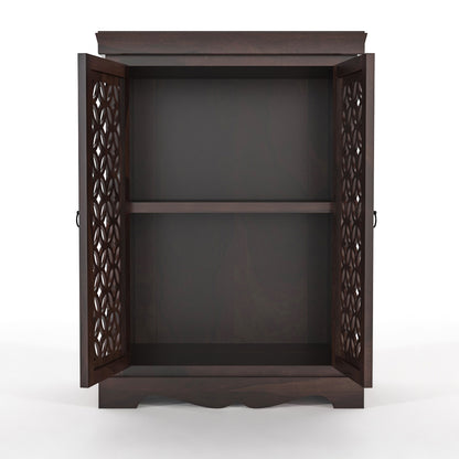 Pivra Solid Sheesham Wood Sideboard and Cabinets (Walnut  Finish)