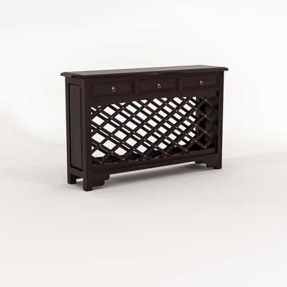 Pivra Solid Sheesham Wood Sideboard and Cabinets (Walnut Finish)