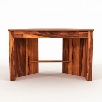 Valric Solid Sheesham Wood Study Desk (Honey Finish)