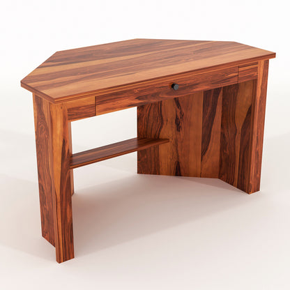 Valric Solid Sheesham Wood Study Desk (Honey Finish)