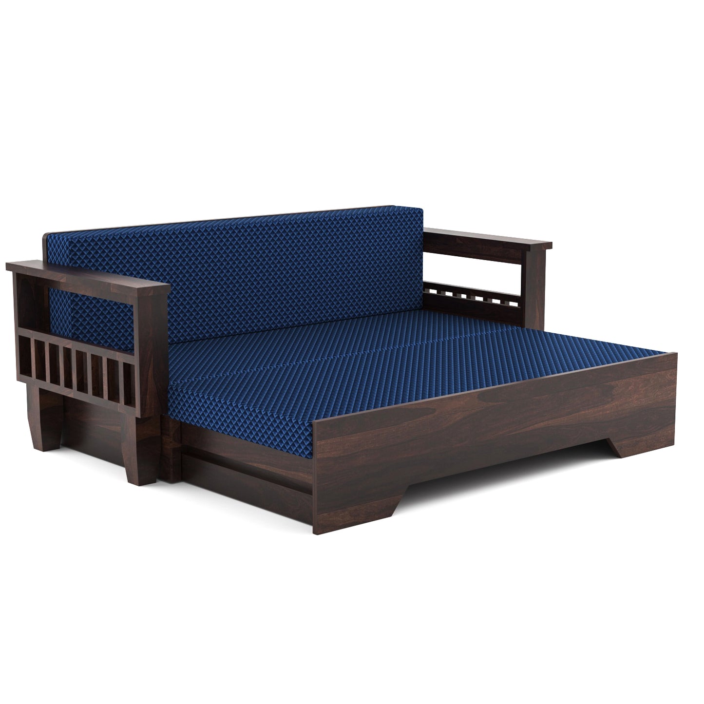 Deyric  Solid Sheesham Wooden 3 Seater Sofa Cum Bed  (Walnut , Finish)