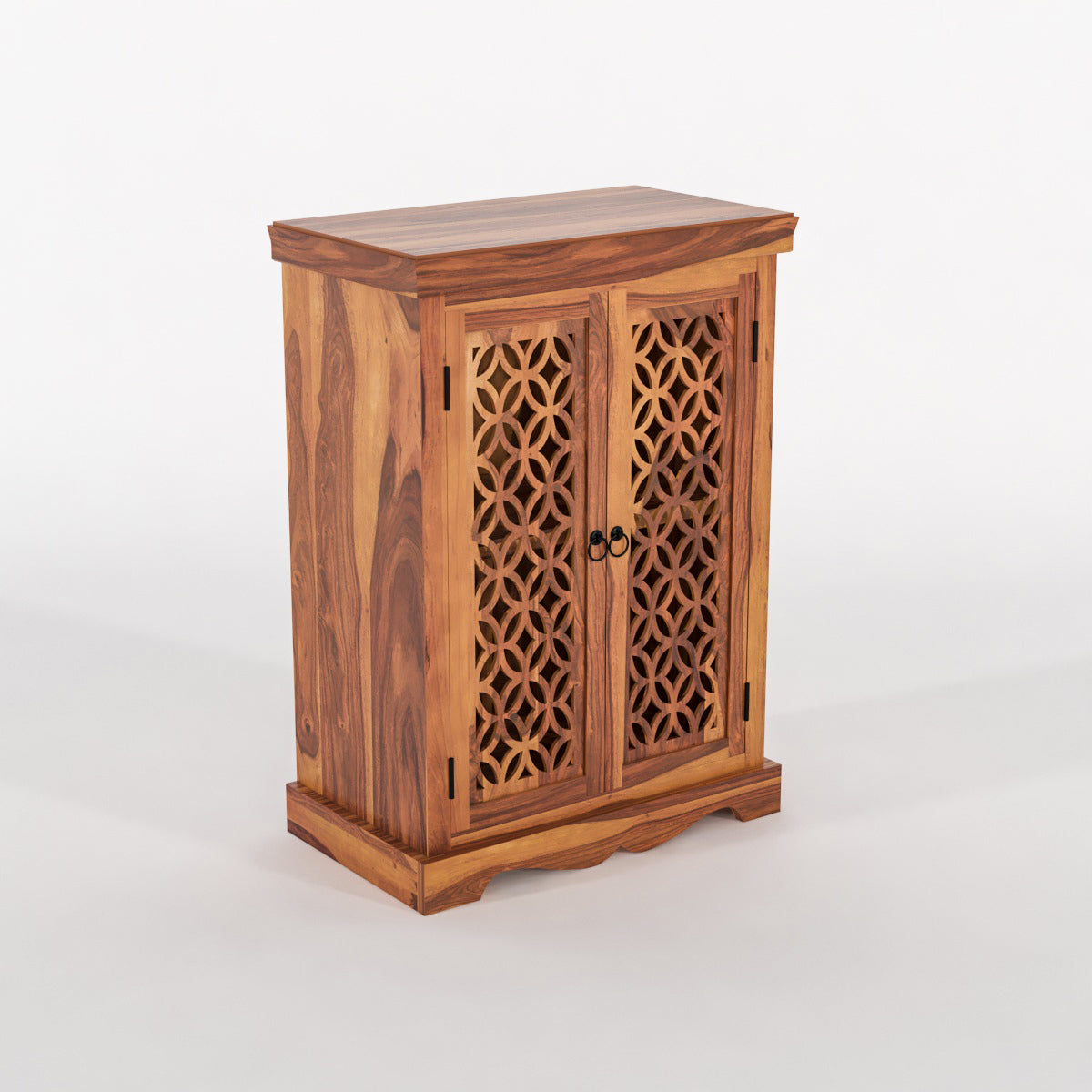 Pivra Solid Sheesham Wood Sideboard and Cabinets (Honey Finish)