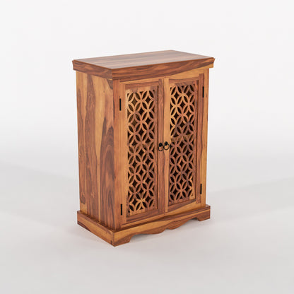 Pivra Solid Sheesham Wood Sideboard and Cabinets (Honey Finish)