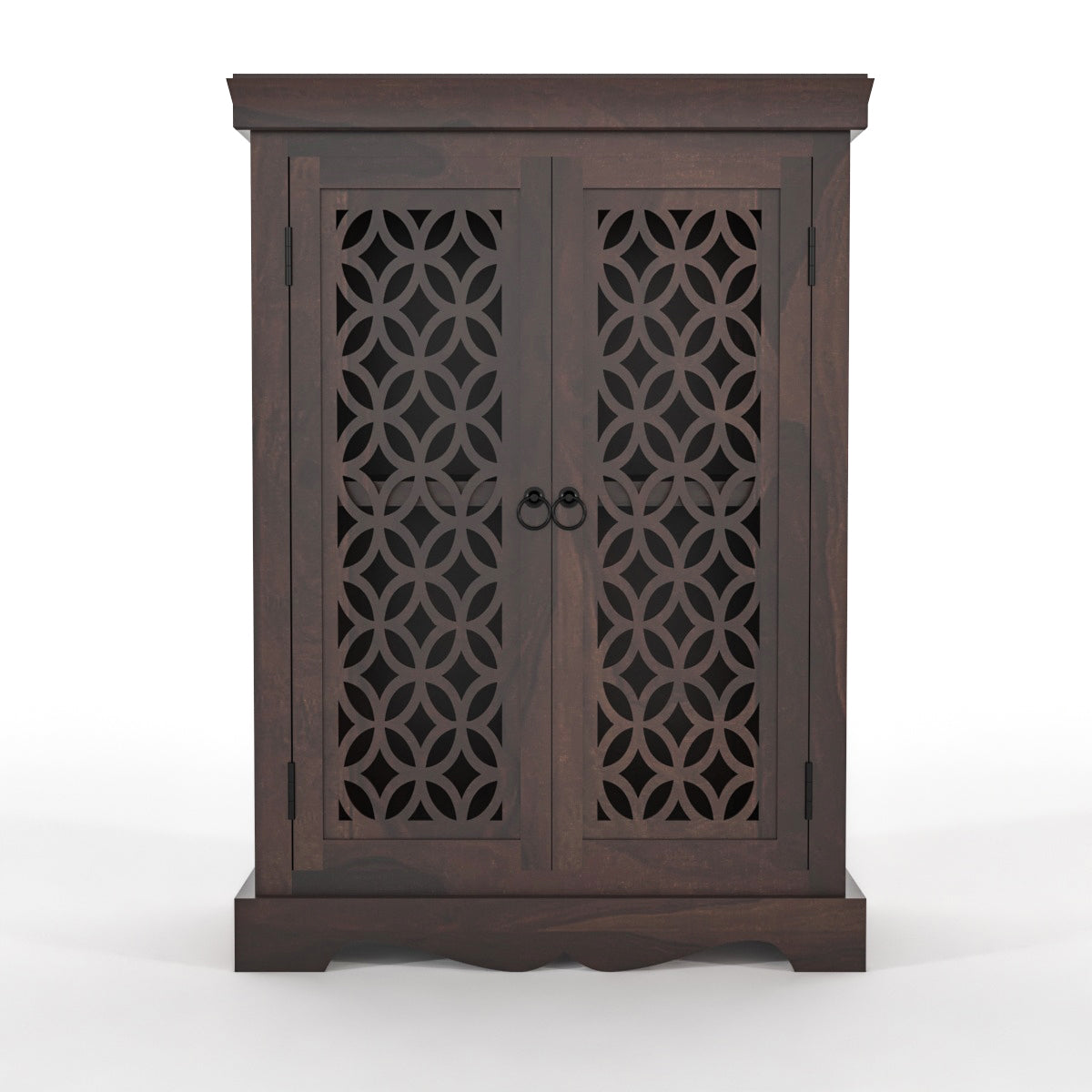 Pivra Solid Sheesham Wood Sideboard and Cabinets (Walnut  Finish)