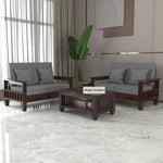 Trivralionel 4 Seater Solid Sheesham Wood Sofa Set (Walnut Finish)