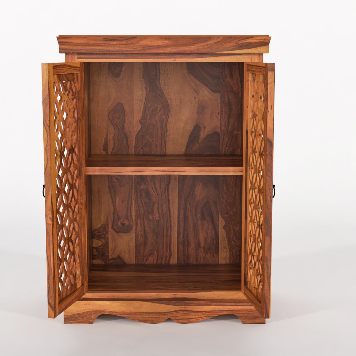 Pivra Solid Sheesham Wood Sideboard and Cabinets (Honey Finish)