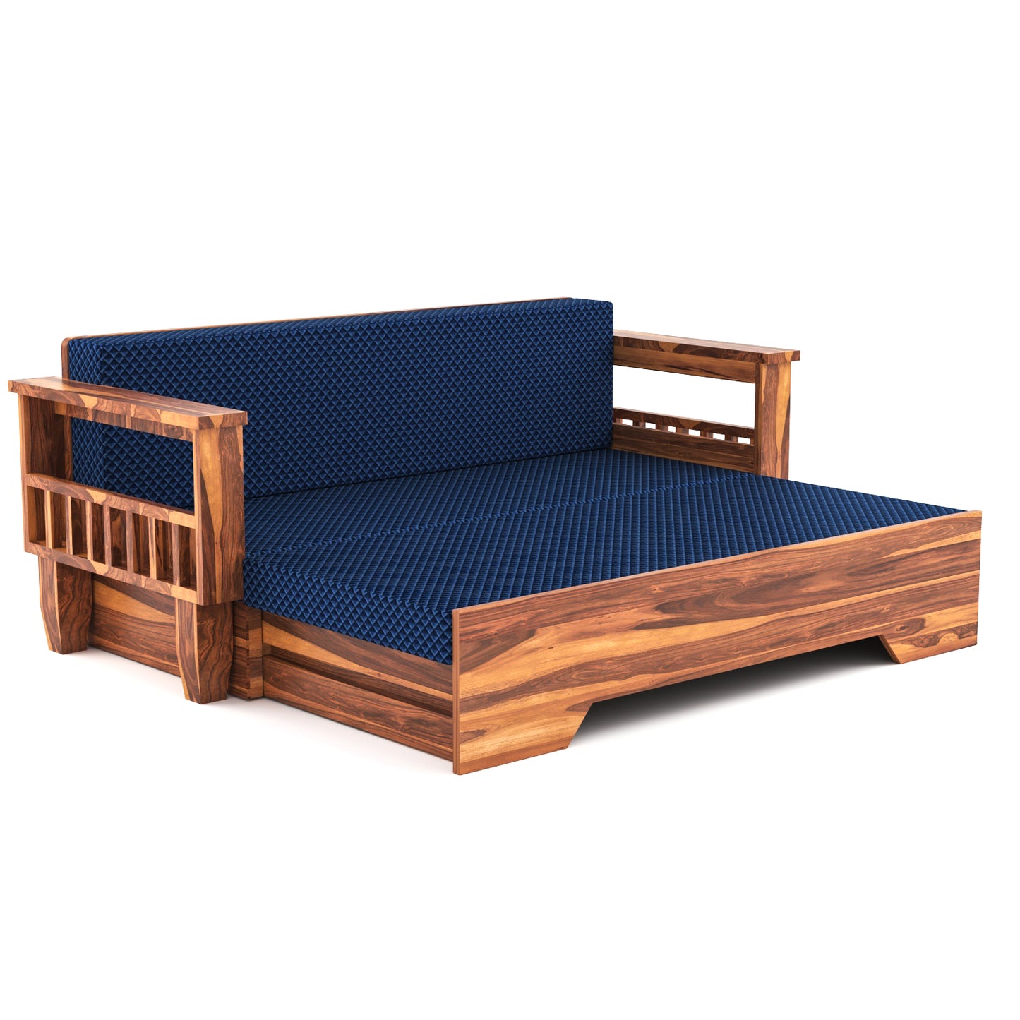 Deyric Solid  Sheesham Wooden 3 Seater Sofa Cum Bed  (Honey, Finish)