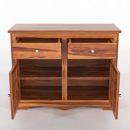 Pivra Solid Sheesham Wood Sideboard and Cabinets (Honey Finish)