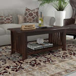Tivorn Solid Sheesham Wood Coffee Table (Walnut Finish)