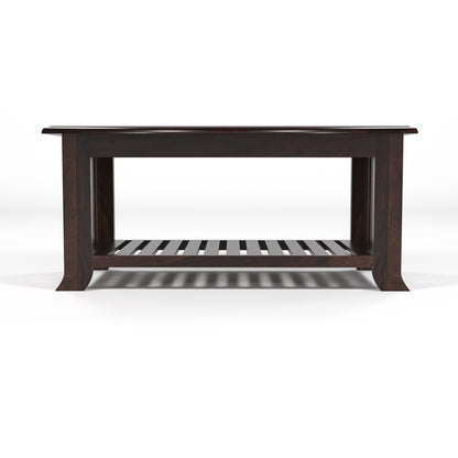 Tivorn Solid Sheesham Wood Coffee Table (Walnut Finish)