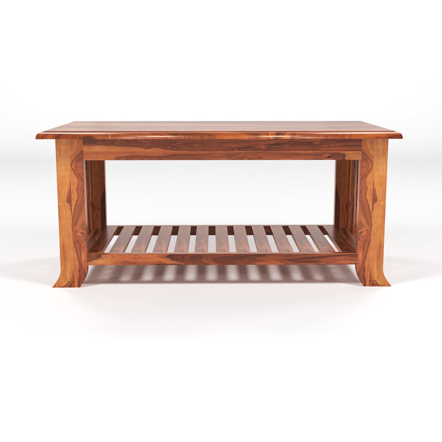 Tivorn Solid Sheesham Wood Coffee Table (Honey Finish)
