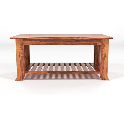 Tivorn Solid Sheesham Wood Coffee Table (Honey Finish)