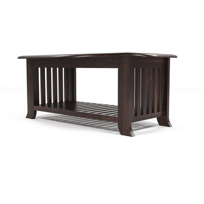 Tivorn Solid Sheesham Wood Coffee Table (Walnut Finish)