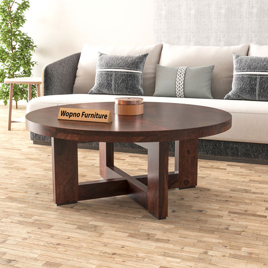 Arven Solid Sheesham Wood Coffee Table (Walnut  Finish) (Copy)