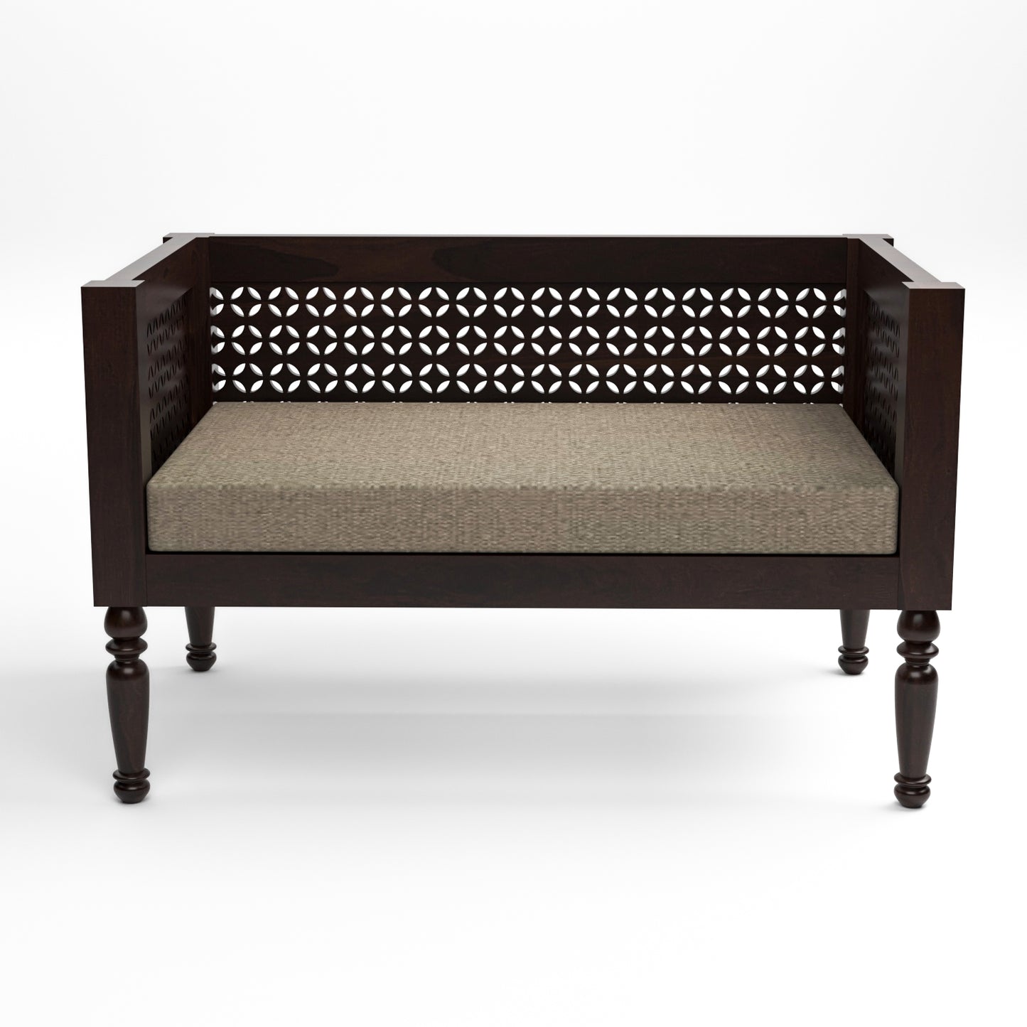 Marvon  Solid Sheesham Wooden 4 Seater Sofa Set (Walnut Finish )