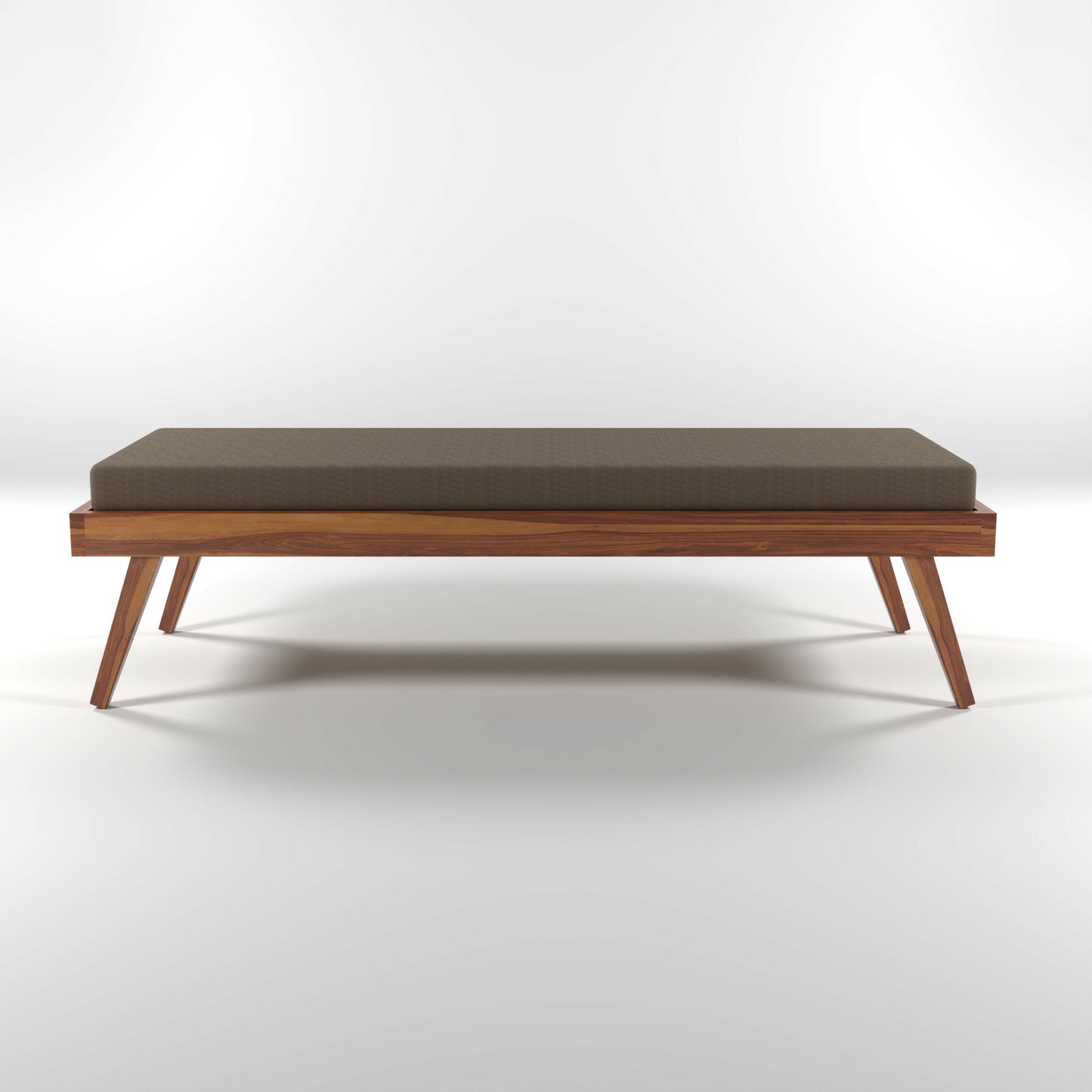 Lomric Solid Sheesham Wood Diwan Bed (Honey Finish )