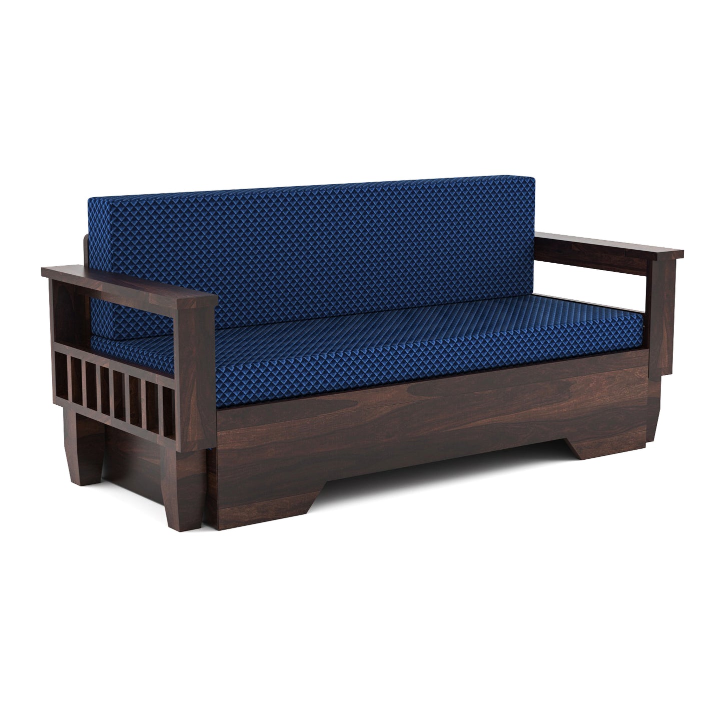 Deyric  Solid Sheesham Wooden 3 Seater Sofa Cum Bed  (Walnut , Finish)