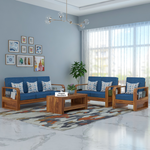 Zandor Sheesham Wooden 6 Seater Sofa Set (Honey Finish)