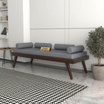 Lomric Solid Sheesham Wood Diwan Bed (Walnut Finish )