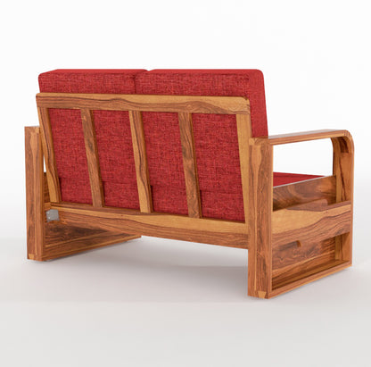 Orynel Sheesham Wooden 4 Seater Sofa Set (Honey Finish)