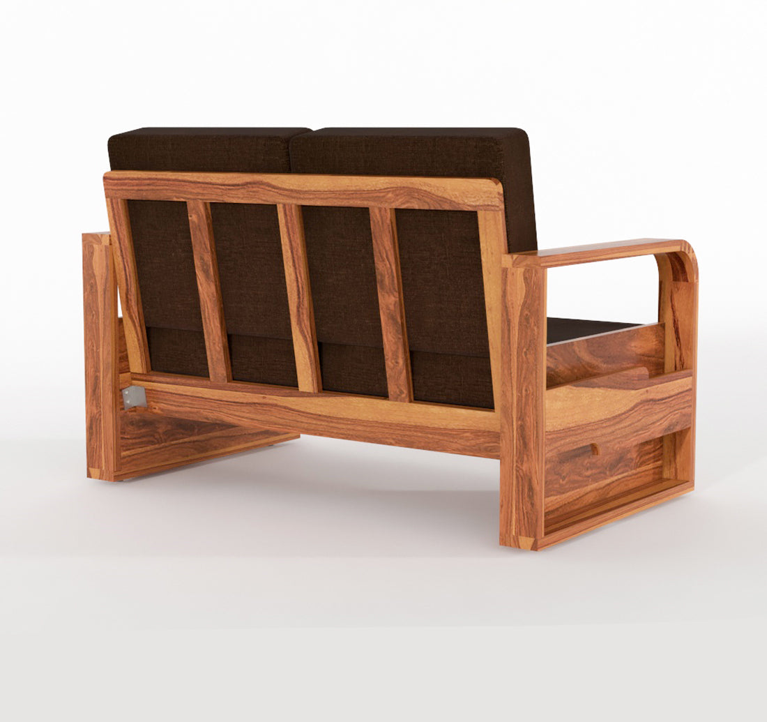 Orynel Sheesham Wooden 4 Seater Sofa Set (Honey Finish)