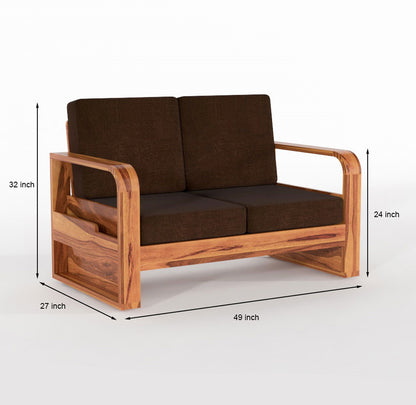 Zandor Sheesham Wooden 6 Seater Sofa Set (Honey Finish)