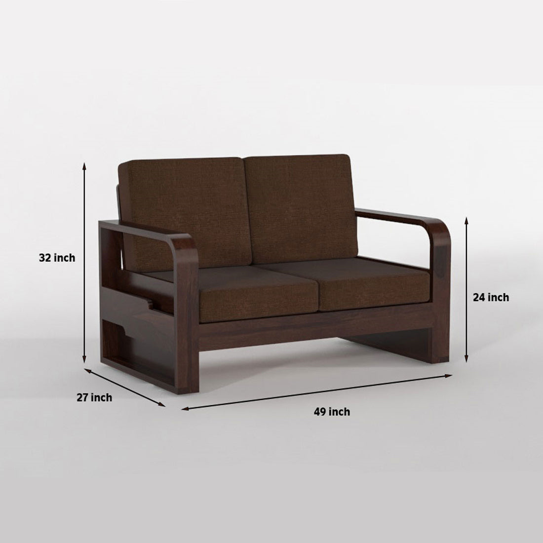 Zandor Sheesham Wooden 6 Seater Sofa Set (Walnut Finish)