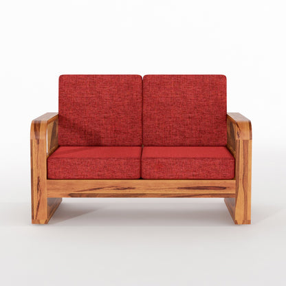 Orynel Sheesham Wooden 4 Seater Sofa Set (Honey Finish)