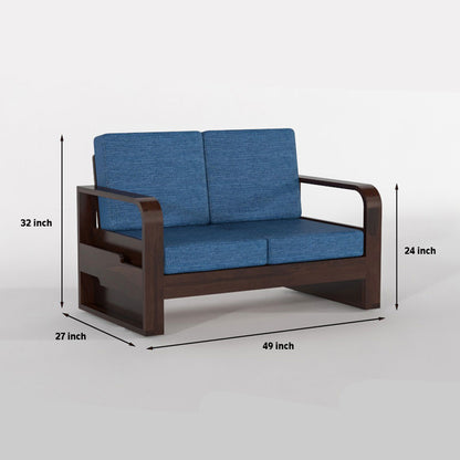 Zandor Sheesham Wooden 6 Seater Sofa Set (Walnut Finish)