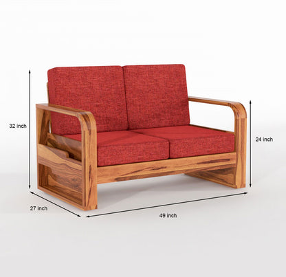 Zandor Sheesham Wooden 6 Seater Sofa Set (Honey Finish)